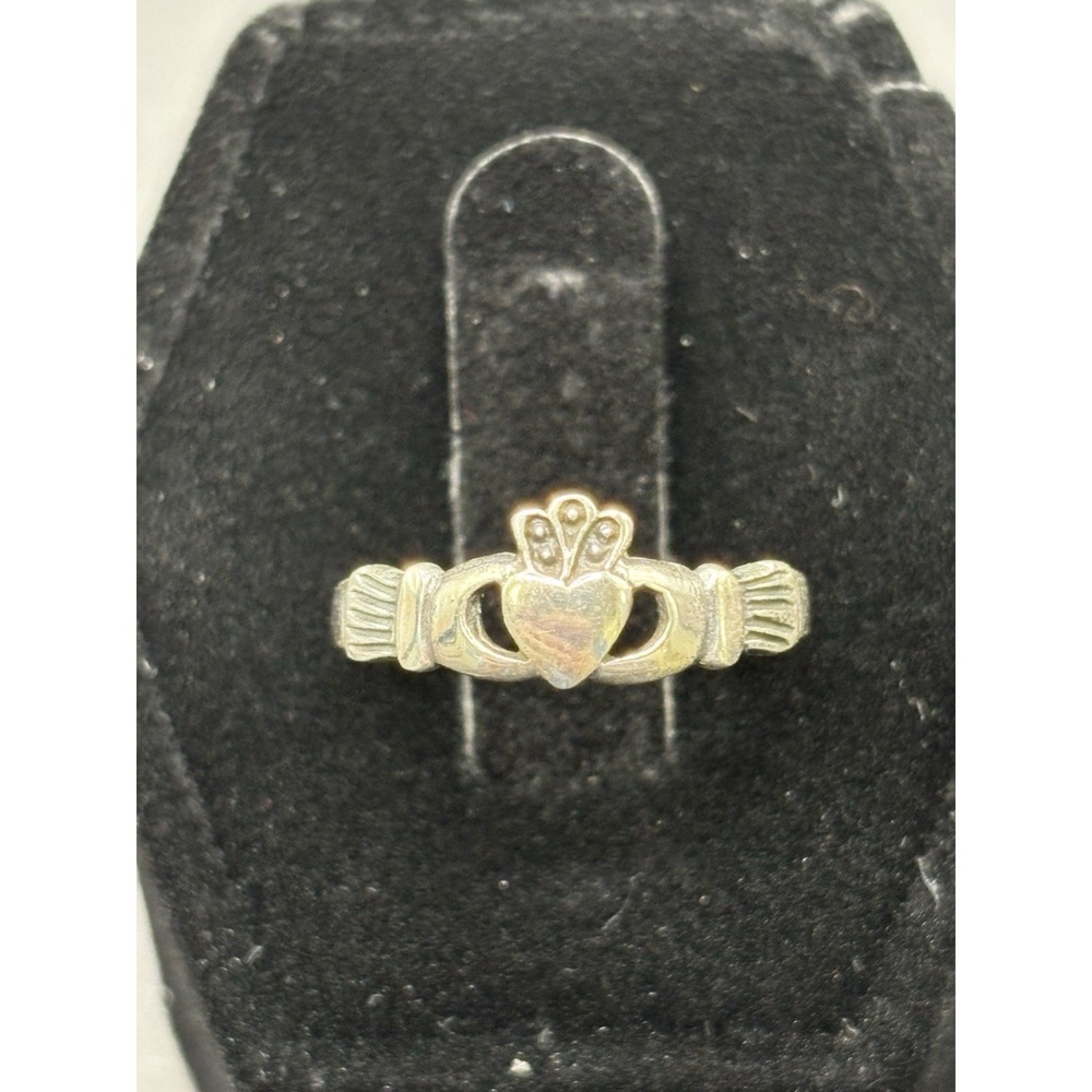 New Condition Sterling Silver Claddagh Toe Ring 925 H11
